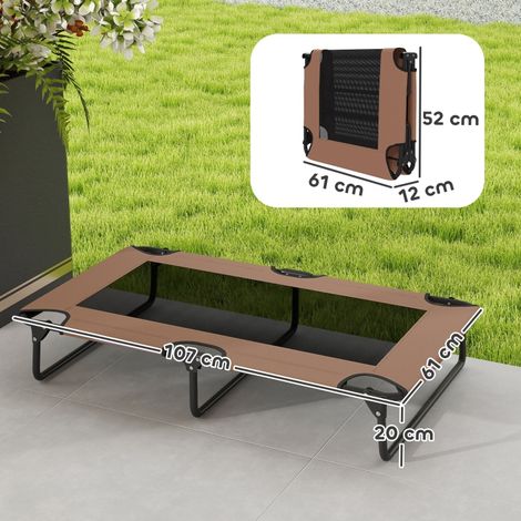 Lit portatif surélevé pour chiens,lit surélevé avec grille respirante,pour grands chiens,café