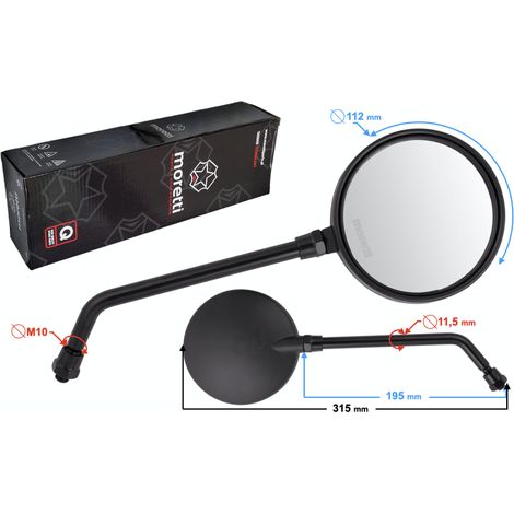 Espejos retrovisores R+R para motocicletas (rosca de 10 mm de diámetro) con homologación. (1/2)