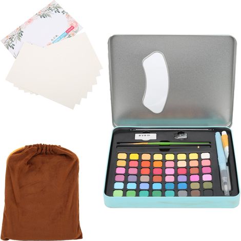 Watercolor Paint Set Solid 48 Colors Portable Palette Painting Book for Graffit Design (1/5)