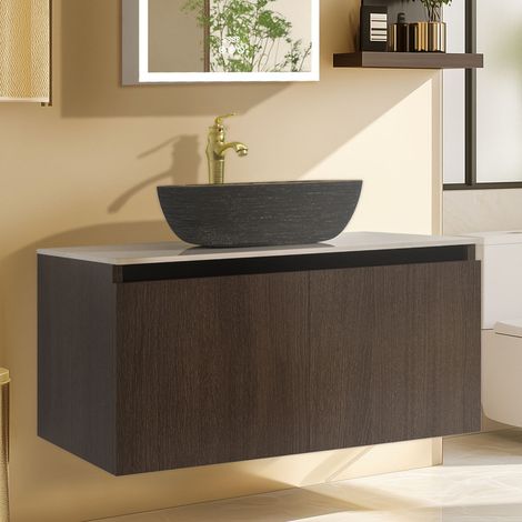 LUVODI Aluminium Bathroom Vanity With Countertop Sink Copper Faucet Set (1/5)