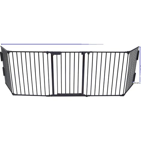 Barrera de seguridad, diseño plegable, estructura robusta, color negro. (1/2)