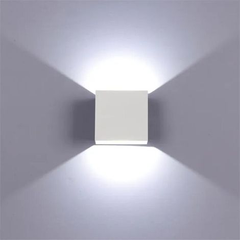 Applique murale LED 6W – Aluminium moderne – Blanc 6000K – Anti-éblouissement – Pour intérieur salon chambre salle de bain cuisine – Blanc (1/5)
