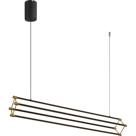 Globo - lámpara colgante - KAYSON - negro - metal - gran lámpara (1/5)