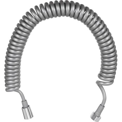 Tuyau Douchette Bidet, 5 M Tuyau Souple À Ressort pour Bidet Douche Bidet Télescopique Flexible pour Robinet Toilette Douchette Bidet Robinet Lavabo Douches, Gris (1/5)