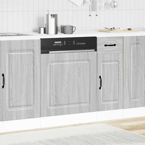 Façade de lave-vaisselle en bois d’ingénierie sonoma gris 60 x 1,5 x 57 cm - PANGIVO (1/5)