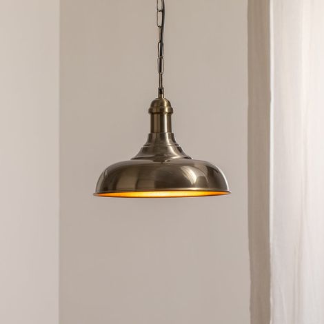[NEUWERTIG] B-Ware Hängeleuchte Berceste 225-S LED Pendelleuchte Lampe dimmbar gold Ø32cm (1/2)