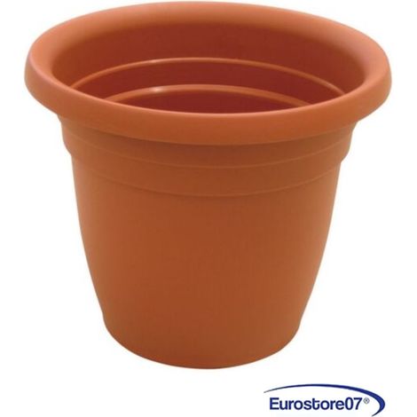 Vaso per piante campana thea in plastica - colore terracotta ø cm.16x12h. Pz 12 (1/3)