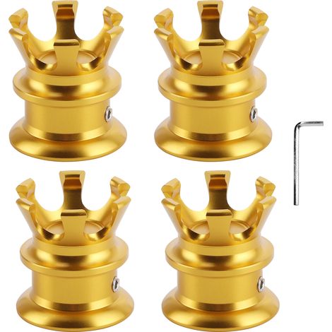4 bouchons de vis moteur couronne décorative compatibles XL883/Big Twin 1340 Evo/Twin Cam Or (1/5)
