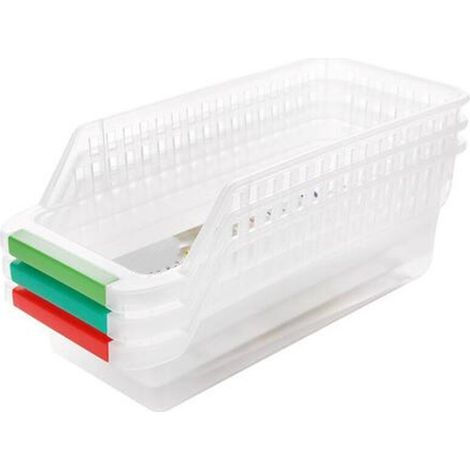 royaluxe - Organisateurs Frigo pour Cuisine Bac de Rangement Réfrigérateur pour Oeuf Légume Fruit Boîte de Stockage avec Poignée pour Placard Garde-Manger Tiroir Frigo,couleur aléatoire,Une pièce (1/5)
