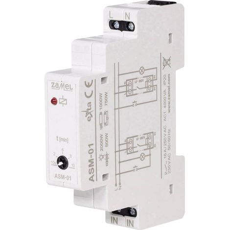 Zamel ASM-01 Relè temporizzatore luci scale Guida DIN 230 V (1/4)