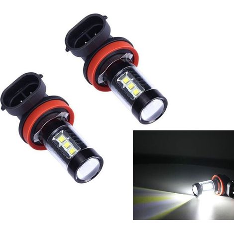 Ampoules Antibrouillard LED H11 H8, 2 Ampoules de Phare LED 80 W, Ampoules de Feux Diurnes 12 V à 24 V pour Voitures, Camions, SUV, Camionnettes, Blanc 6000 K (1/5)