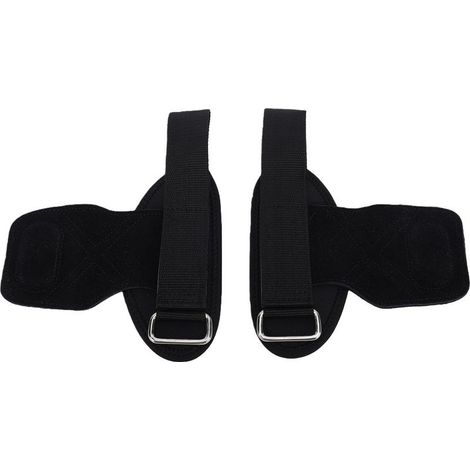 Sangles de poignet de levage pour femmes et hommes, poignées de poids en cuir de vache antidérapantes, entraînement de gymnastique pour Deadlift, Powerlifting, noir (1/5)