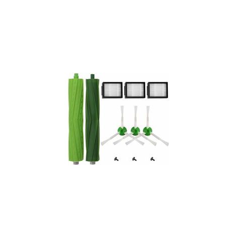 Kit d'accessoires de rechange pour iRobot Roomba i7/E5/E6/E7, 2 filtres, 3 brosses latérales, 1 brosse multi-surfaces –
