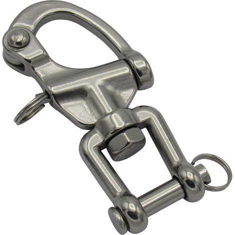 Jaw Swivel Snap Shackle Stainless Steel with Pin 70MM (Marine Quick Release Rigging Fork) (1/5)