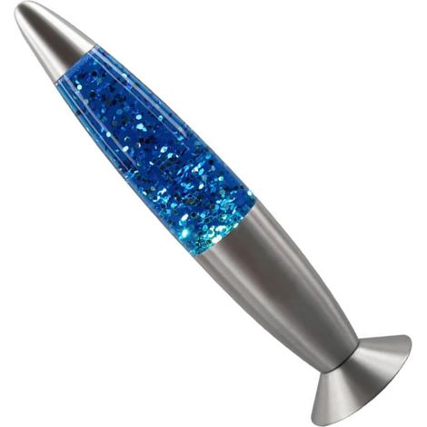 Lampe de Chevet Décorative Bleue en Verre et Alliage (1/5)