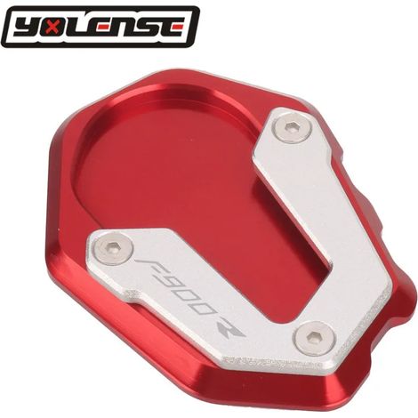 (Rouge-F900R) Compatible avec les modèles BMW F900R, F900XR et F900 R XR (2020-2023) : extension de béquille latérale, support et plaque de renfort. Puissance maximale. (1/3)