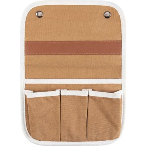 Chaise de camping durable avec sac de rangement latéral multi-poches, accessoire de mobilier extérieur pratique pour stockage et organisation. (1/4)