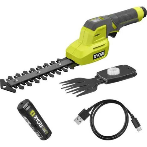 Tijeras de césped y escultor de vegetales - RYOBI - RY4CGSA-120 - 4V - Batería 2,0Ah - Cargador incluido (1/5)