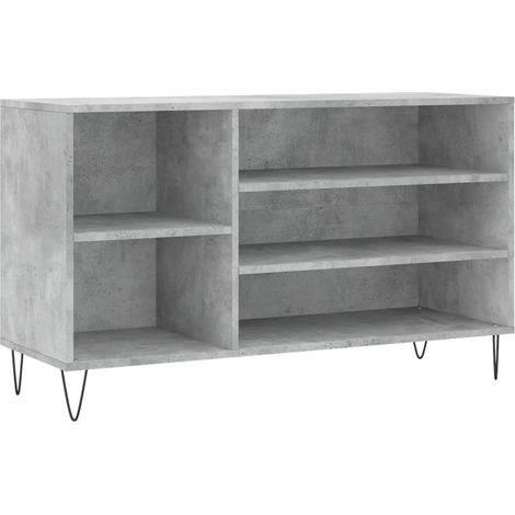 Maison Exclusive - Scarpiera Grigio Cemento 102x36x60 cm in Legno Multistrato
