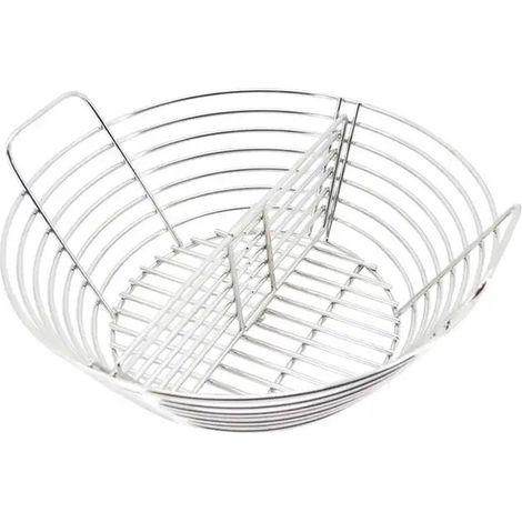 GrillX Panier à charbon 18, 19, 20 pouces - Avec séparateur amovible - Acier inoxydable - Accessoires Kamado - accessoires
