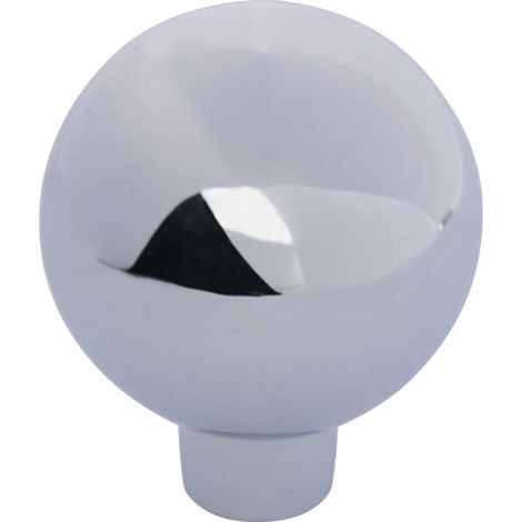 Bouton boule zamac - Hauteur : 33 mm - Décor : Chromé - Diamètre : 28 mm - Matériau : Zamac - FOSUN