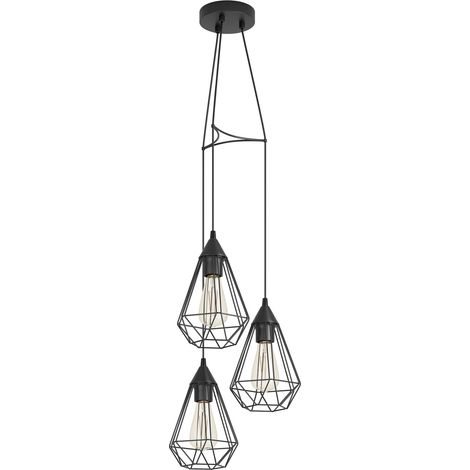 Suspension luminaire à 3 lampes, abat-jour suspendus au design (1/5)