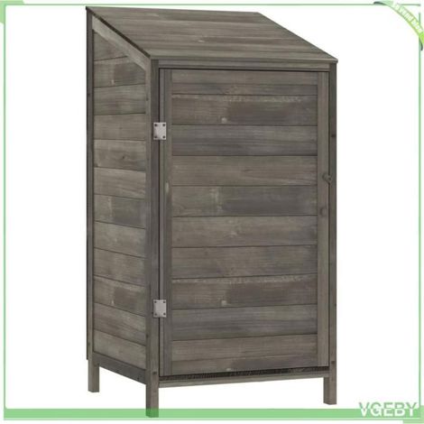 Remise de jardin - FAFEICY - 152180 - Anthracite - Bois de sapin massif - 55x52x112 cm (1/5)