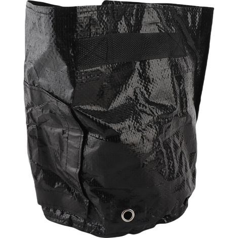 Eco-friendly PE planting bag, breathable, plant growing pouch, gardening tool, black, 5 gallons, 23x28cm (1/5)