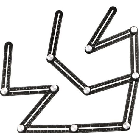 Multi-Winkel-Messlehre für Fliesen – Winkel Schablone aus Aluminiumlegierung – 12 seitliche Werkzeuge – Geeignet für die Holzbearbeitung (1/5)