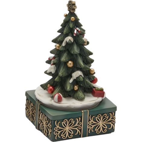 Carillon a forma di pino, decorazione natalizia alta 19 cm -Rosso (1/5)