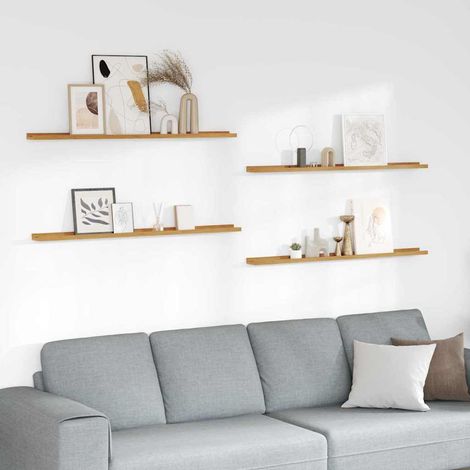 vidaXL Étagère Murale 4 pcs Beige 115 x 9 x 3 cm Bois d'ingénierie