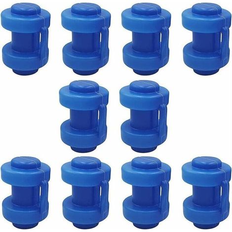 Capuchons Poteau Trampoline, 10 Pièces Trampoline Embout, Capuchons Pôle Trampoline, Capuchon D'Trampoline, pour Embout Poteau à Crochet Filet Filet de Sécurité Pièce de Rechange(Bleu) (1/5)