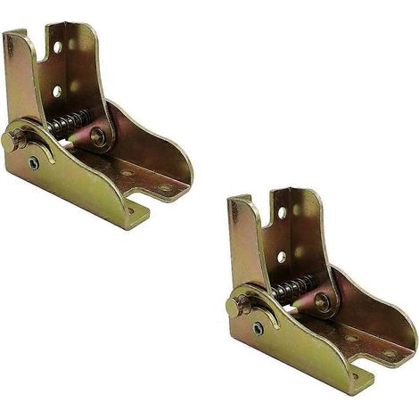 Lot de 2 supports de pieds pliables à charnière autobloquante, robustes et résistants, avec équerres et rallonges pour pieds de table pliables et tables de travail pliantes. (1/5)