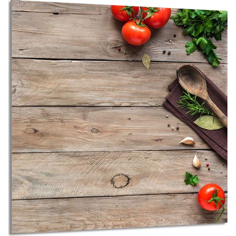 PANEL DE VIDRIO PARA COCINA 60x65 Madera (1/5)
