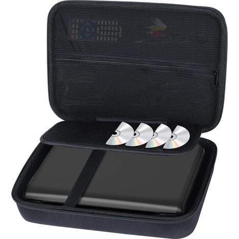 Dur Étui Housse Cas Compatible avec 10"/10.1"/ 10.1"/SQQBZZ 10.1" / 11.5" Portable DVD Player (Noir) (1/5)