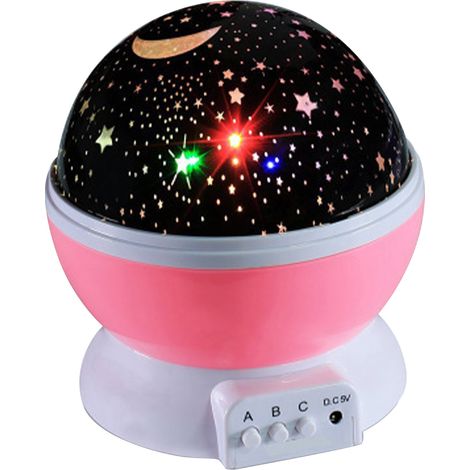 Ortviai Projecteur d'étoiles LED pour chambre – Lampe de bureau romantique avec lumière colorée et mode rotation, 12 x 12 x 13,5 cm (1/5)