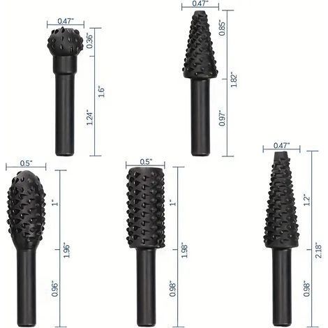 Set complet de fraises pour sculpture sur bois de six millimetres outils rotatifs pour modelage gravure et finition fine de projets en bois