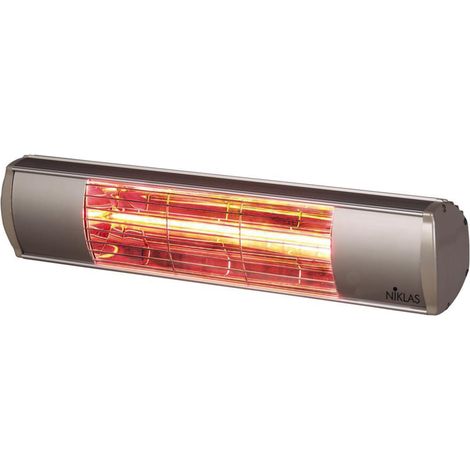 Riscaldatore Stufa termopatio infrarossi da parete per esterno 1500 w Sole Mezzanotte Niklas