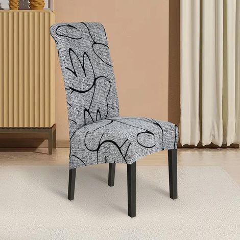 XL-Stretch-Stuhlhussen, 6 Stück, große Esszimmerstuhlhussen, abnehmbare und waschbare Stuhlhussen für Esszimmer, Hotel, Küchendekor (1/5)