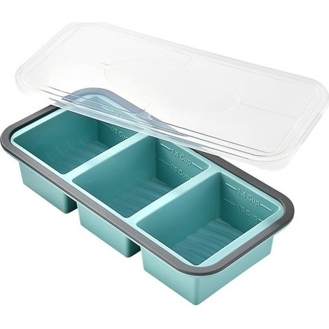 Silikon-Backform Kuchenform Gefrierform 12 Fächer Flexibler Boden Leicht zu entformen Faltbar Verstärkter Metallrahmen Langlebig 1 Stück Blau 31 31 (1/5)
