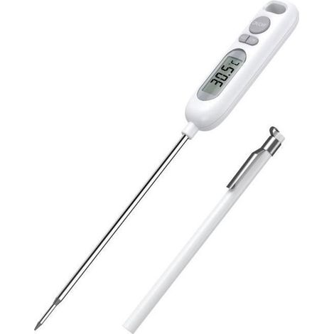 Thermometer of cooking digital to probe 14 cm, -50°C to 300°C, reading 24 s, IPX65, screen LCD, white (1/4)