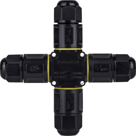 Connecteur de câble étanche IP68 4 voies 2 broches/3 broches/4 broches, pour boîte de jonction externe avec câble ∅6-11 mm, 1 paquet (4 broches)