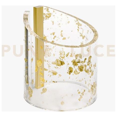 WAVE LAMPADA DA TAVOLO PICCOLA LED 4200°K 24 Volt - 12 W/Mt IN CRISTALLO ACRILICO ORO
