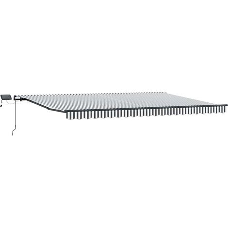 Maison Exclusive - Tenda Retrattile Manuale con LED Antracite/ Bianco 500x300 cm