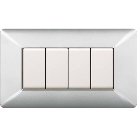 PLACCA EASY MATIX ALLUMINIO CHIARO 4P