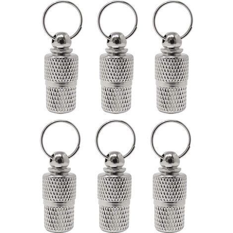 Tubes porte-étiquettes - Argent - Tubes d'identification pour animaux - Colliers avec adresse et numéro de téléphone pour chiens, chats, chatons et lapins (1/5)