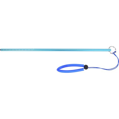 Bâton de pointeur de chatouillement en alliage d'aluminium pour plongée sous-marine avec mesure et lanière (bleu) (1/5)