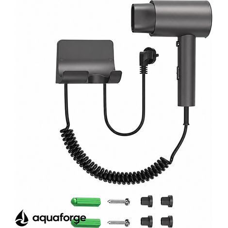 Sèche cheveux mural 2000 W air chaud froid protection thermique (1/5)