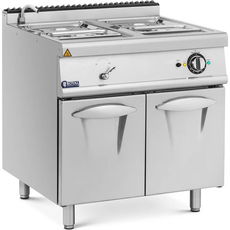 Bagnomaria 6000 w 2 x GN 1/2 2 x GN 1/3 rubinetto base unità (80 x 73 cm) acciaio inox 140008296
