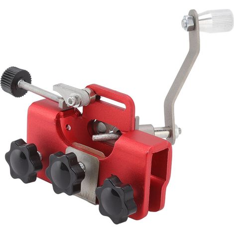 Tragbarer und leichter handbetriebener Kettenschärfer, Schärfvorrichtung für elektrische Kettensägen, rot (1/5)